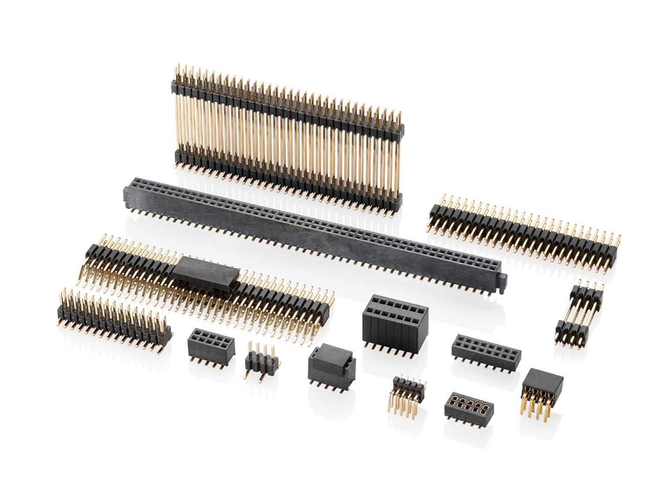 1271  Series 1.27mm Pitch (.050＂) 排针排母牛角连接器
